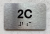 APT# 2C Braille Sign