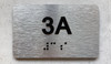 APT# 3A Braille Sign