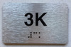 APT# 3K Braille Sign