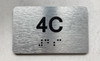 APT# 4C Braille Sign