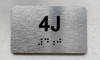 APT# 4J Braille Sign
