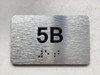 APT# 5B Braille Sign