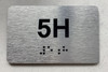 APT# 5H Braille Sign