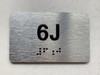 APT# 6J Braille Sign