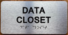 The Data Closet Sign with Raised Letters & Grade 2 Sign