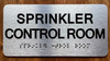 The Sprinkler Control Room Hpd Sign