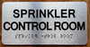The Sprinkler Control Room Braille Sign