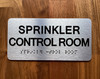 The Sprinkler Control Room Safety Sign