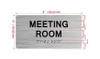 The Meeting Room Sign with Raised Letters & Grade 2 Hpd Sign