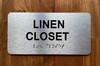 Linen Closet Safety Sign