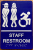 Staff Restroom Accessible Ada Sign