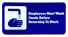 Employee Must Wash Hands Sign