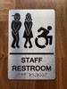 Staff Restroom Accessible Safety Sign
