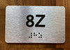 Apartment Number 8Z Safety Sign