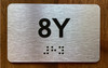 Apartment Number 8X Ada Sign