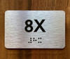 Apartment Number 8X Safety Sign