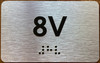 Apartment Number 8V Sign