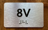 Apartment Number 8V Ada Sign