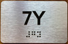 Apartment Number 7Y Sign