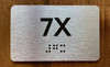 Apartment Number 7X Ada Sign