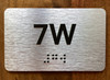 Apartment Number 7W Safety Sign