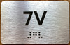 Apartment Number 7V Sign