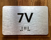 Apartment Number 7V Safety Sign