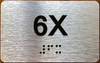 Apartment number 6X Sign