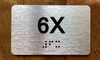 Apartment number 6X Compliance Sign