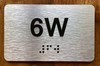 Apartment Number 6W Safety Sign