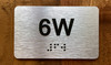 Apartment Number 6W Compliance Sign