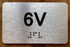 Apartment Number 6V Compliance Sign