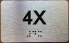 Apartment Number 4X Sign