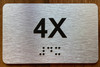 Apartment Number 4X Safety Sign