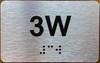 Apartment Number 3W Sign
