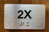 Apartment Number 2X Safety Sign