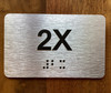 Apartment Number 2X Compliance Sign