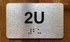 Apartment Number 2U Ada Sign