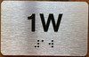 Apartment Number 1W Sign