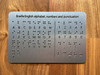 ADA Braille English Alphabet, Number And Punctuation Safety Sign