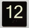 Elevator 12 Sign Elevator Jamb Plate Compliance Sign