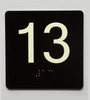 Elevator 13 Sign Elevator Jamb Plate Safety Sign