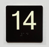 Elevator 14 Sign Elevator Jamb Plate Compliance Sign