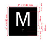 M 4X4 Sign with Raised Letters & Grade 2 Hpd Sign