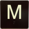 M 4X4 Sign with Raised Letters & Grade 2 Sign