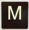 M 4X4 Sign with Raised Letters & Grade 2 Ada Sign
