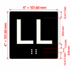 LL Sign with Raised Letters Safety Sign