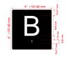 B Sign with Raised Letters Hpd Sign