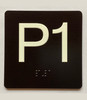 P1 Sign with Raised Letters Safety Sign
