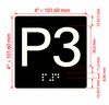P3 Sign with Raised Letters Hpd Sign